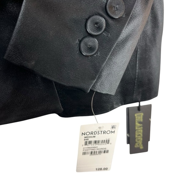 BLANKNYC Vegan Leather Blazer in Fighting Words Medium New with tags - Picture 9 of 14